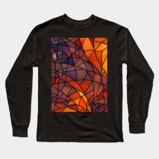 The Stained Glass design pattern is a seamless, purple tone, geometrical, abstract design. It is perfect for adding a touch of elegance to any home décor, shirt, etc. Long Sleeve T-Shirt